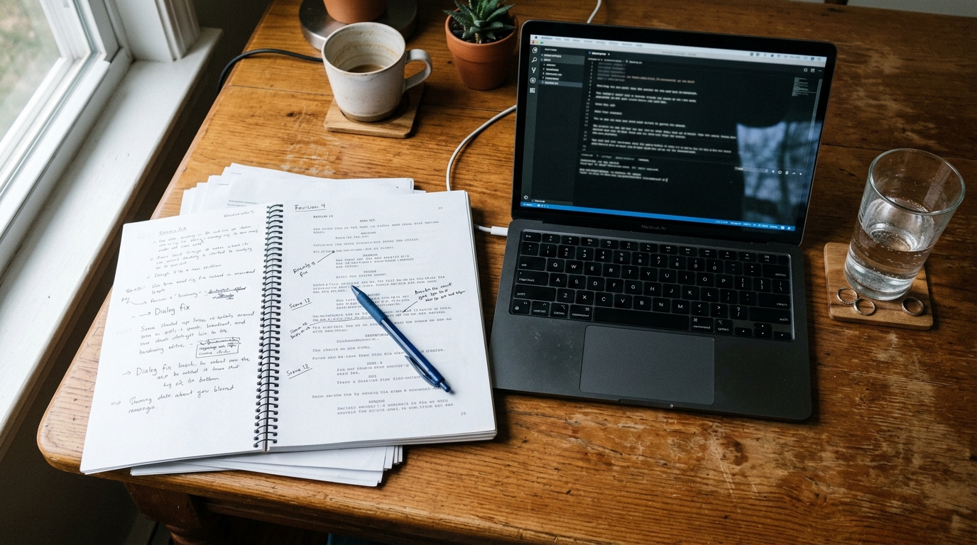 How to write scene description that directs a performance, not just a setting