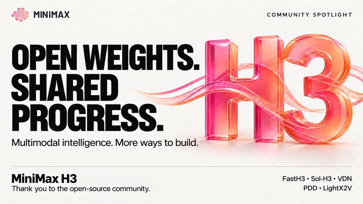 MiniMax H3 is now open weights with native stereo audio, and the community has already pushed it to 15 seconds of 768p video in under seven seconds